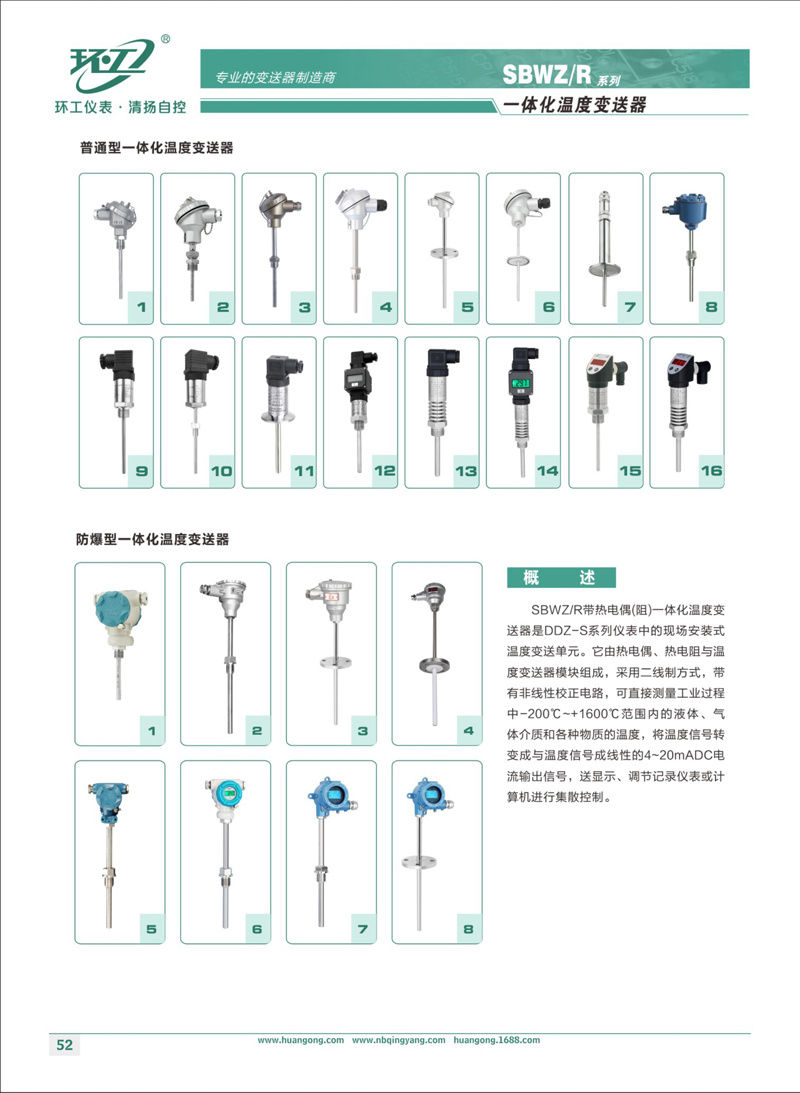 2088一体化温度变送器实图